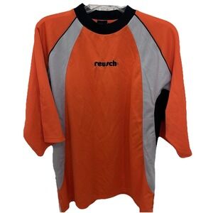 Reusch Short Sleeve Soccer goalkeeper jersey Vintage NWT Rare Size M orange&gray